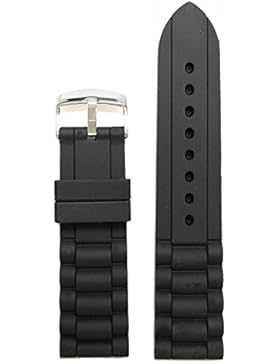 24mm schwarz Farbe Silikon Jelly Gummi Herren Damen Armbanduhr Band Riemen wb1002a24jb
