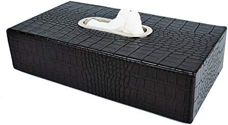SIGNATURE HOME COLLECTION 185/A03 Leather Book Box, Black, 26 x 14 x 6 cm