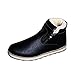 Produktbild Stiefeletten Herren Winter Btruely Männer Martens Stiefel Freizeitschuhe Schneestiefel Junge Wanderstiefel Rutschfest Schuhe (43, Schwarz)