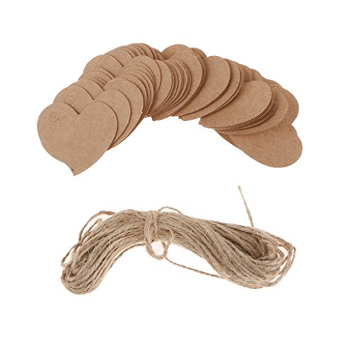 100 Papel De Etiquetas Boda De La Forma Del Coraz  n Etiqueta De Bombonera Hanging Marr  n Decoraci  n