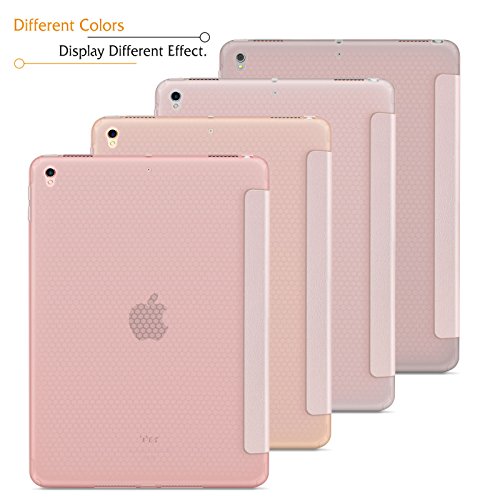 iPad Pro 10,5 Hülle, Infiland Ultra Smart Slim Lightweight TPU Schutzhülle Cover für Apple Neu iPad Pro 10,5″ Display 2017(mit Auto Schlaf / Wach Funktion)(Rosa Goldene) - 5