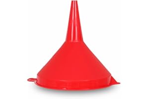 PARENCE.- Großer Kunststofftrichter 16 cm – Ausguss + Aufhängeloch – Küche, Garage oder Flüssigkeitstrichter – zufällige Farbe (rot, blau, grün, orange)