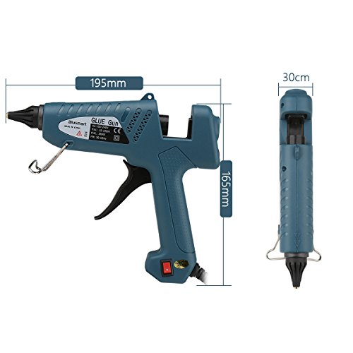 Blusmart Heißklebepistole in industrieller Klebepistole mit 100 Watt und 10 Stück Klebesticks (dunkelgrün) - 2