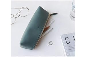 ‎FYORE Fyore Leder Federmäppchen Klein Mäppchen Büro Briefpapier Tasche Geeignet Stiftemäppchen für Schule & Büro Teen Geschenk (Blau)