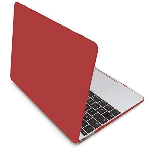 MyGadget MacBook 12 Zoll Retina *Gummi* Case Hülle - Apple Model ab 2015 (A1534) gummierte Plastik Tasche Mac Schutzhülle Hartschale Cover in Bordeaux Rot