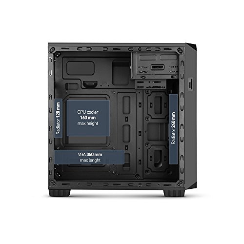 NOX Coolbay MX2 Mini-Tower Negro - Caja de ordenador  Mini-Tower  PC  1x 120 mm  Metal  De pl  stico  Micro-ATX  MicroSD  TransFlash   SD 