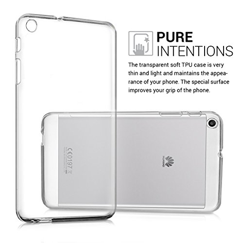 kwmobile Hülle für Huawei MediaPad T1 7.0 / Honor Play Tablet T1 – Case Handy Schutzhülle TPU Silikon für Tablet – Backcover Cover klar Transparent - 3
