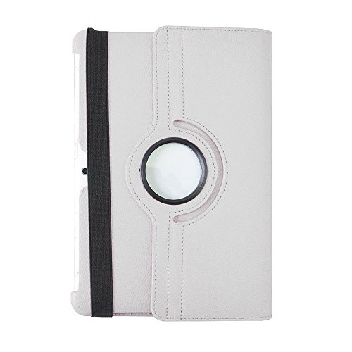 COOVY® 360° ROTATION COVER FÜR SAMSUNG GALAXY TAB 10.1 N GT-P7500 GT-P7501 GT-P7510 GT-P7511, TAB 2 10.1 GT-P5100 GT-P5110 SMART HÜLLE TASCHE ETUI CASE SCHUTZ STÄNDER Farbe weiss - 8