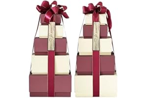 FAP One Festive Tower of Treats - Hamper of Chocolates, Fudge, Biscuits - with Free Santa Gnome