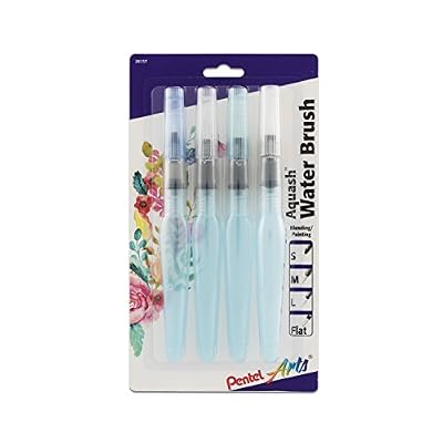 Pentel Arts Aquash Water Brushes 4/pkg-