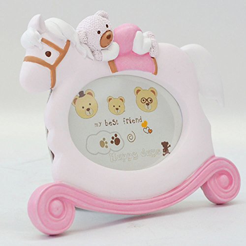 Giftgarden 5×8 Bilderrahmen in Pferdsform für Babyfotos Dekorahmen rosa - 4
