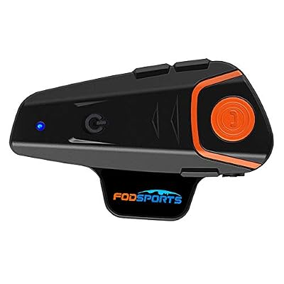 Fodsports Casque la Communication Systèmes, Fodsports BT-S2 Moto Intercom 1000m Bluetooth Casque Moto Mains Libres Kit Fit pour Casque Moto Ski et Se Connecter avec Téléphone, Radio FM, 2-3 Riders