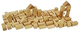 HEROS 100050131 - Natur Holzbausteine 50 - 50 teilig - hochwertiges Buchenholz - in Trommel zur Aufbewahrung - Made in Germany