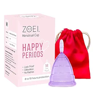 Zoei Odour & Rash Free Menstrual Cups Made with Medical Grade Silicone - Medium (24ml)