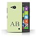 Produktbild Personalisiert Pastell Monogramm Hülle für Nokia Lumia 730 / Grünes Design / Initiale/Name/Text Schutzhülle/Case/Etui