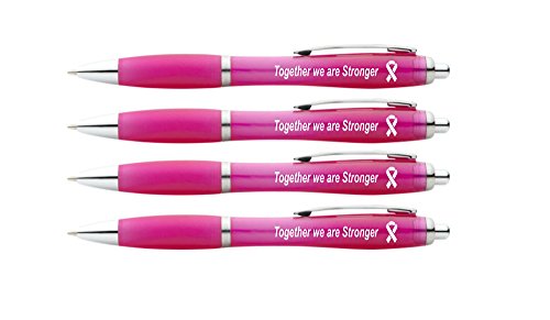 printedproducts Cancer Awareness Pens Together We Are Stronger X 4 (Pink)