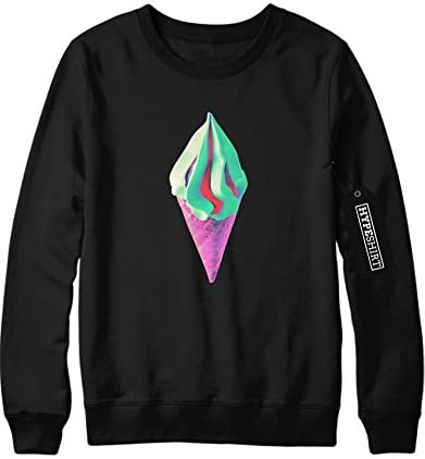 Hypeshirt Sweatshirt 3D Color Ice Cream H140010 - Black - Large