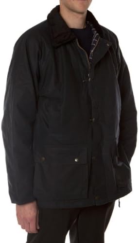 Hunter Outdoor Horseman Mens / Ladies Wax Jacket Inc Free Tin of Wax Proofing - Medium - Navy