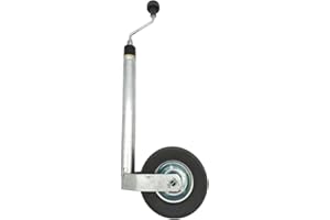 HGW Stützrad für Wohnwagen mit Waage | Ø 48mm | Stützlastanzeige | 150 kg | 220 * 65mm Deichselrad | Anhänger