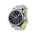 Produktbild Greatfine 22mm Watch Armband - Silikon Sportarmband Uhr Band Strap Erstatzband Uhrenarmband für Samsung Gear S3 Classic/Frontier Smartwatch (SilverYellow)