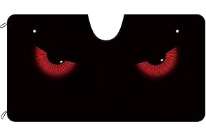 BAGEYOU Car Front Windshield Sunshade Evil Eyes Decor Vehicle Sun Shade Visor UV Ray Reflector Sun Protector, Keep Vehicle Cool, 55" x 30"