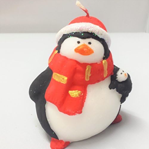 Christmas Winter Candle - Santa, Penguin, Snowman, Gingerbread House (Penguin)