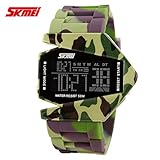 Easy Go Shopping Aircraft Men's LED Watch Männliche Gelee Retro Herrenuhr (Color : 5)