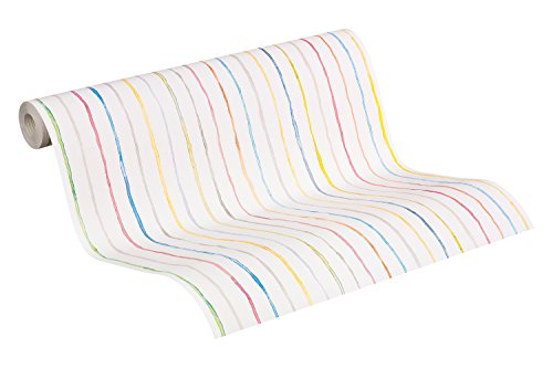 Esprit Home Papiertapete Ökotapete Esprit Kids Dots & Stipes Tapete Streifentapete Kindertapete 10,05 m x 0,53 m bunt Made in Germany atmungsaktiv feuchtigkeitsregulierend umweltfreundlich 941351 94135-1