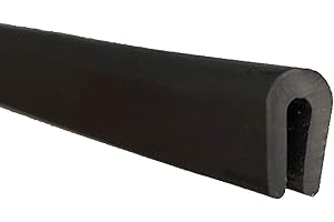 API Guarnizione a U nera per bordi, in gomma 8,7 mm di altezza x 4,8 mm di larghezza. (20 metri)