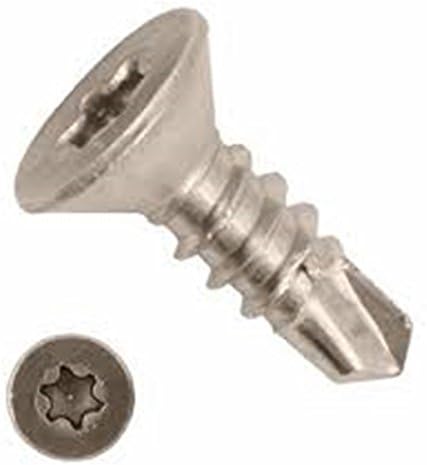 Pack of 100 screws 4,8X16 mm Stainless Steel A2 with Countersunk Tapping DIN 7504 TX 25