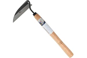 HACHIEMON Japanese Weeding Hand Hoe Gardening Weed Remover Tool - Sturdy and Easy to Use