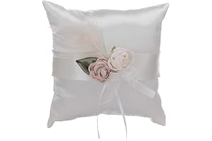 Uposao Wedding Ring Pillow, Ring Bearer Cushion, 18cm × 18cm