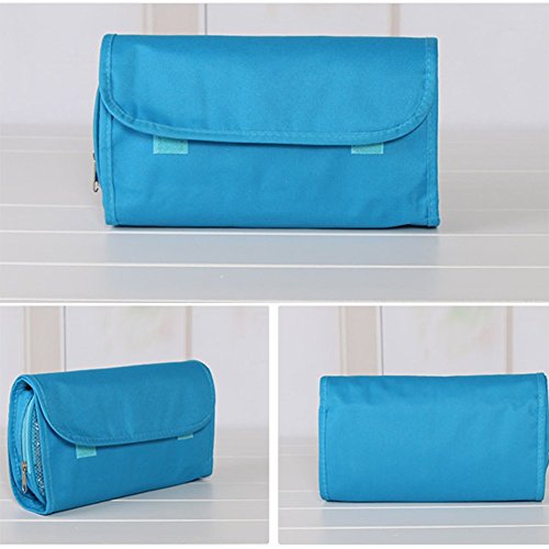 Hosaire 1x Aufbewahrungs-tasche Segeltuch taschen Mehrfarbig Aufbewahrungstasche Hängetasche Handtuchbeutel Lagerung Taschen Aufbewahrung Organizer,Blau - 5