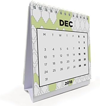 COLOUR 2018-19 Financial Year Small Freestanding Desk Calendar