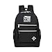 Produktbild VENMO Frauen Teenager Mädchen Junge Velvet Zipper Rucksack Schulbeutel Art und Weise Schulter-Beutel (Black)