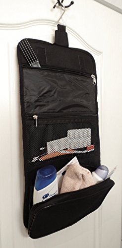 OUTAWA Kulturbeutel schwarz 26 cm x 17 cm x 7 cm zum Aufängen und Zusammenrollen für Männer und Frauen,Unisex - 7