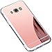 Price comparison product image Galaxy J5 2016 Case,Surakey Bling Mirror Back Cover Shock-Absorption Slim TPU Bumper Anti-Scratch Bright Reflection Protective Case Skin Shell for Samsung Galaxy J5 2016 - Rose Gold