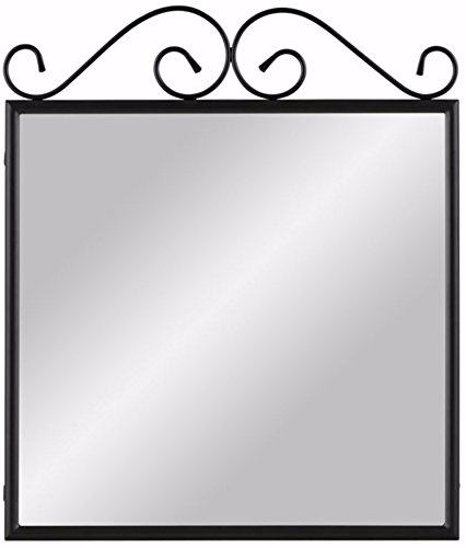 Domus Scandinavia Isabelle - Espejo de Metal (60 x 2 x 70 cm), Color Negro