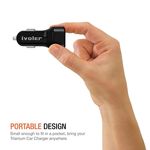 iVoler Quick Charge 3 0 Chargeur de Voiture 36W 2 Ports USB Chargeur Allume Cigare  2 QC 3 0 Port  avec C  ble iPhone  1m    2 en 1 C  ble Micro USB  