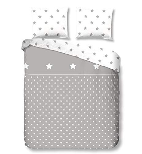 Preisvergleich Produktbild Good Morning Sternen-Bettdecke grau 140 x 220 cm