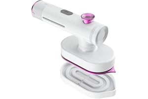 Piashow Plancha de vapor, plancha de viaje portátil, 20 segundos, calentamiento rápido, planchado seco y húmedo, plancha pequeña de vapor para viajes y hogar, color blanco