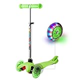 mini roller benzin Der Lenker aus Aluminiumlegierung ist abnehmbar. Mit 3 blinkenden LEDs in den Rädern: diese Lichter leuchten auf, wenn sich die Räder drehen. Vor allem nachts macht es Kindern Spaß mit diesen Blinklichtern herumzucruisen. Der Roller ist mit einem Hintere Bremse-systemen ausgestattet. Das Deck des Rollers hat einen rutschfesten Belag und eine Länge von 40 cm. Die Breite des Decks ist 14 cm.