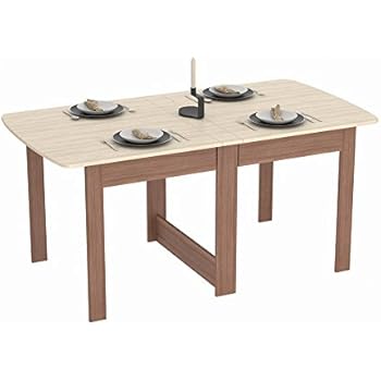 Rodnik Esstisch ausklappbar - Eiche Weiß- Holzoptik - Klapptisch