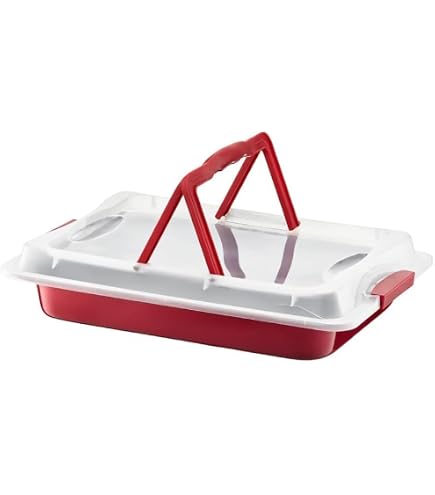 Nordic Ware Klassische Kuchenform mit Deckel, Metall, 9 x 13 cm 2er-Set Küche, Haushalt & Wohnen