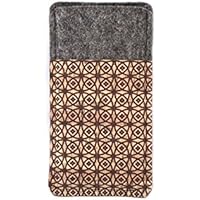 Handytasche aus Filz und gemustertem Kork, passend für iPhone SE, 5s, 5c und 5