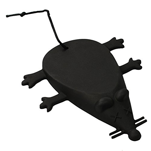 COM-FOUR® 2er Set Maus-Türstopper in schwarz und grau, 12,0 x 9,0 cm aus Silikon (2 Stück grau/schwarz) - 2