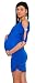 Happy Mama Maternity Women's Stretchy Top Tunic W/ Open Sleeve 157p (Royal Blue, UK 16/18, 2XL)