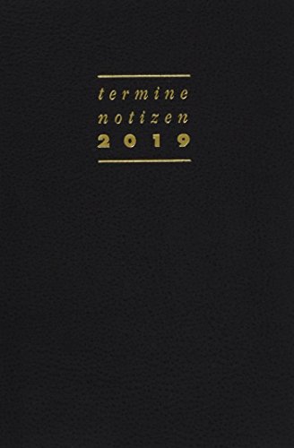 Preisvergleich Produktbild Terminer A6, Leder schwarz - Kalender 2019