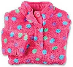 FCO Girls Childrens Fleece Top Thermal Top Plush Cosy Jumper Zip Top Sweatshirt (Pink, 4-5)