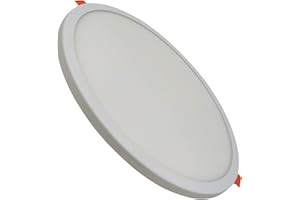 LED ATOMANT Panel LED Redondo Plano 20W Corte Ajustable 50-180mm, Blanco Frio (6500K), 1800 lumenes, Driver incluido